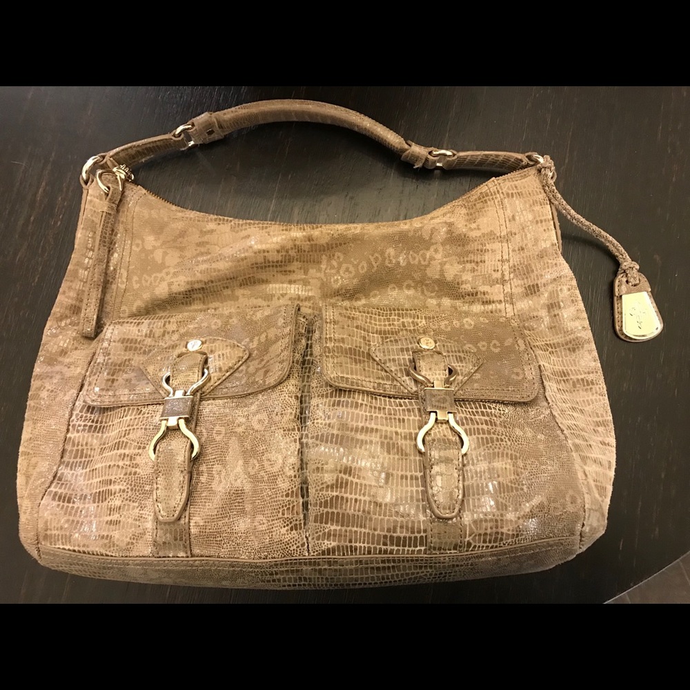Cole Haan Exotic Gloss Snake Skin Handbag